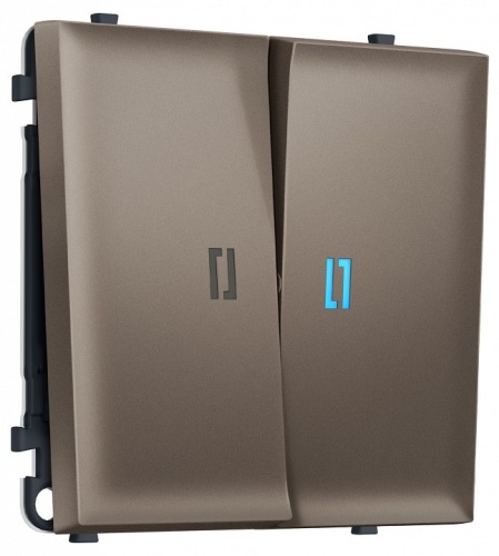 Выключатель проходной двухклавишный с подсветкой без рамки Ambrella Volt MS MS634040 в Нижнем Новгороде