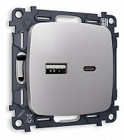 Розетка 2хUSB type A и C без рамки Ambrella Volt OMEGA MO511010 в Нижнем Новгороде