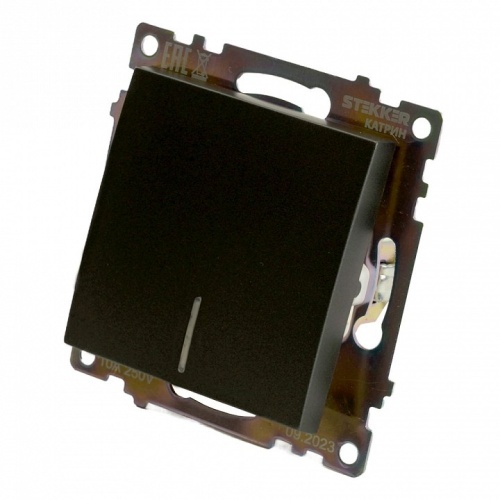 Выключатель одноклавишный с подсветкой без рамки Stekker Катрин 49408 в Нижнем Новгороде фото 4