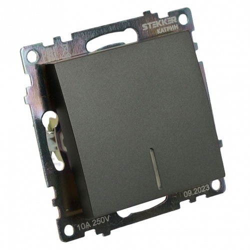 Выключатель одноклавишный с подсветкой без рамки Stekker Катрин 49408 в Нижнем Новгороде фото 3