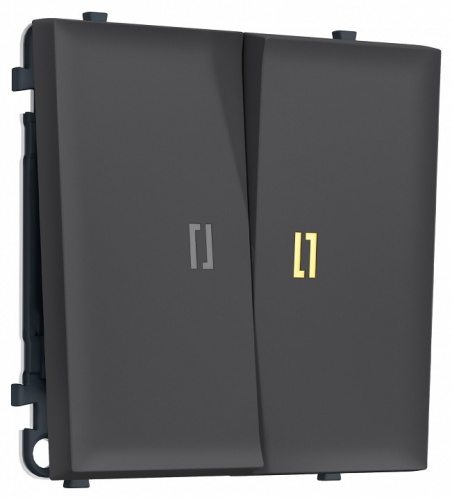 Выключатель двухклавишный с подсветкой без рамки Ambrella Volt MS MS904010 в Нижнем Новгороде
