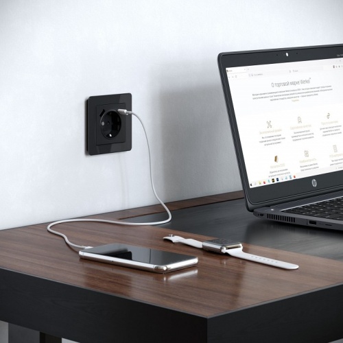 Рамка на 1 пост Werkel Acrylic (черный) W0012708 в Нижнем Новгороде фото 3