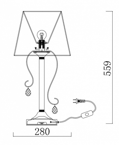 Настольная лампа декоративная Freya Simone FR2020-TL-01-CH в Бородино фото 3
