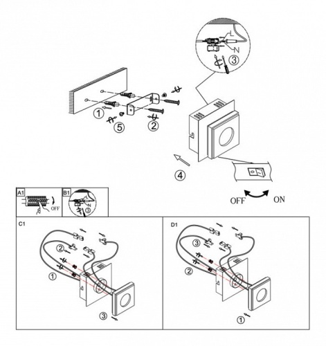 Накладной светильник Globo Cayman 49208-1 в Нижнем Новгороде фото 2