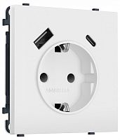 Розетка с заземлением и со шторкой и 2хUSB type A и C, без рамки Ambrella Volt MS MS130010 в Нижнем Новгороде