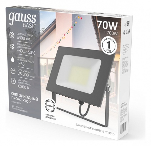 Настенно-потолочный прожектор Gauss BASIC 688100370 в Нижнем Новгороде фото 4