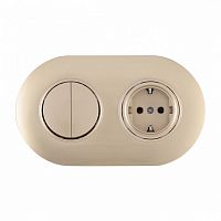 Блок с розеткой и выключателем Arte Milano SET08-2 SET08-2-40-1-30-2 shampan в Нижнем Новгороде