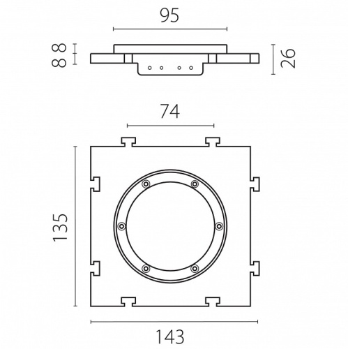 Рамка на 1 светильник Lightstar Anello 012000 в Нижнем Новгороде фото 3