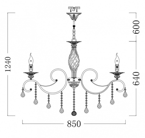 Подвесная люстра Maytoni Grace RC247-PL-10-R в Дудинке фото 6