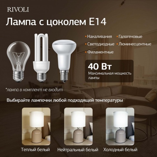 Настольная лампа декоративная Rivoli May 7548-503 в Нижнем Новгороде фото 4