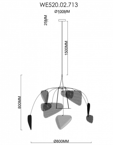 Подвесной светильник Wertmark Palma WE520.02.713 в Нижнем Новгороде фото 2
