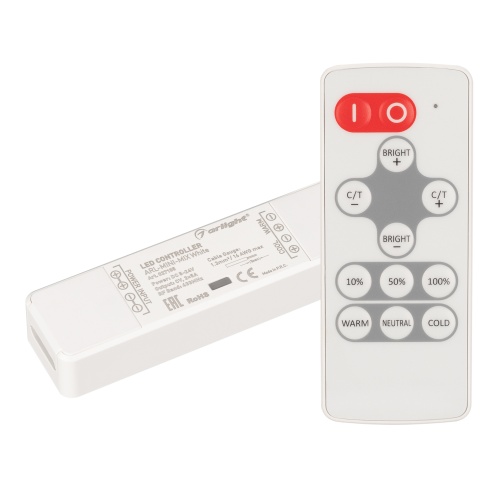 Контроллер ARL-MINI-MIX White (5-24V, 2x5A, RF ПДУ 12кн) (Arlight, IP20 Пластик, 1 год) в Владикавказе фото 2