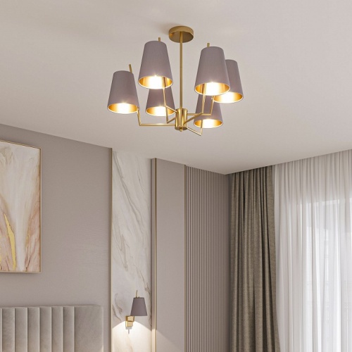 Люстра на штанге Eurosvet Topanga 60173/6 латунь в Нижнем Новгороде фото 2