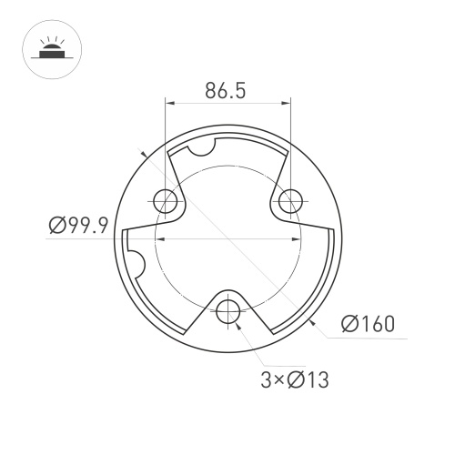 Светильник LGD-GUIDE-BOLL-H800-20W Warm3500-MIX (GR, 280 deg, 230V) (Arlight, IP65 Металл, 5 лет) в Гаджиево фото 4