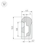 Силиконовый профиль WPH-FLEX-0613-SIDE-S8-5m WHITE (Arlight, Силикон) в Ипатово