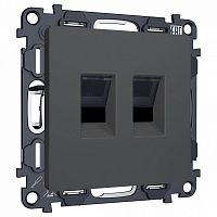 Розетка двойная Ethernet RJ-45 и со шторками, без рамки Ambrella Volt ALFA MA912110 в Нижнем Новгороде