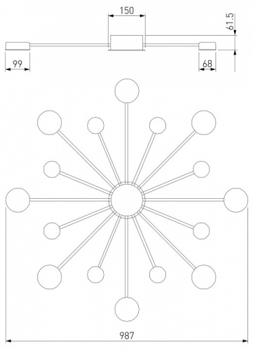 Потолочная люстра Eurosvet Nitrino 90242/16 хром в Нижнем Новгороде фото 3