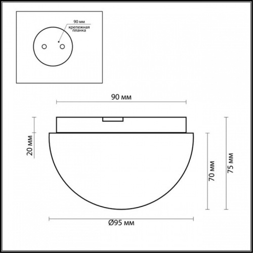 Накладной светильник Odeon Light Minkar 2443/1A в Асино фото 2