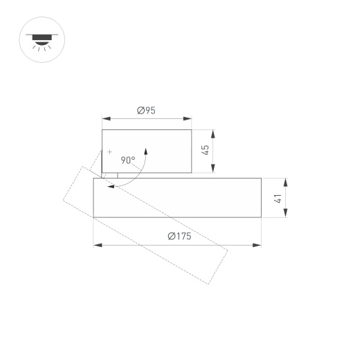 Светильник SP-RONDO-FLAP-R175-16W Day4000 (WH, 110 deg) (Arlight, IP40 Металл, 3 года) в Азове фото 6