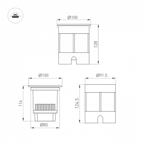 Встраиваемый в дорогу светильник Arlight DAFNA 061171 в Нижнем Новгороде фото 2