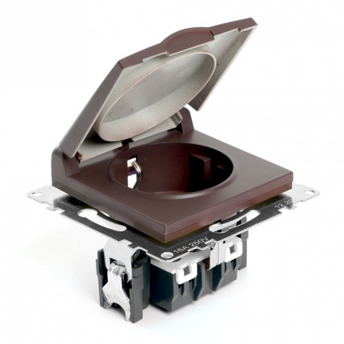 Розетка с заземлением и со шторкой, без рамки с крышкой Stekker Катрин 49029 в Нижнем Новгороде фото 7