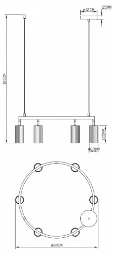 Подвесная люстра Moderli Cora V11601-6P в Нижнем Новгороде фото 2