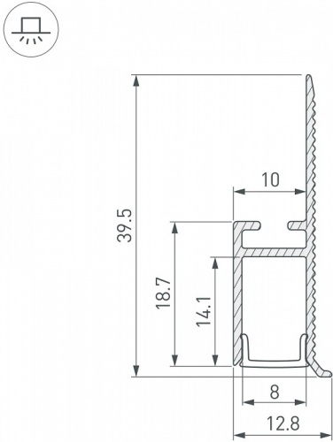 Профиль встраиваемый Arlight FANTOM-BENT 043692 в Нижнем Новгороде фото 2
