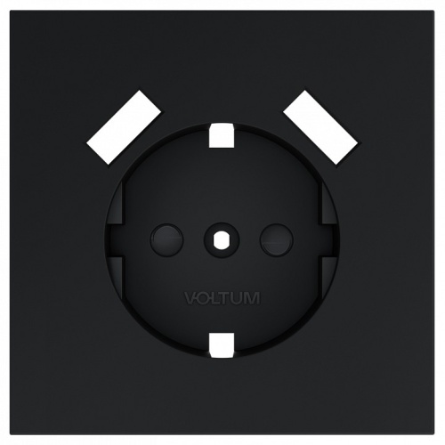 Накладка для розетки с заземлением и со шторками и 2хUSB type A Voltum S70 VLS000907 в Нижнем Новгороде