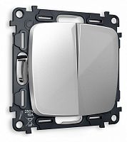 Выключатель проходной двухклавишный без рамки Ambrella Volt OMEGA MO403020 в Нижнем Новгороде