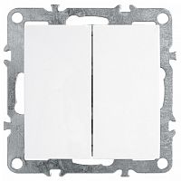 Выключатель двухклавишный без рамки Stekker Эрна 39312 в Нижнем Новгороде