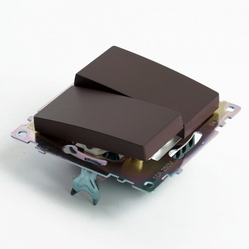 Переключатель двухклавишный без рамки Stekker Катрин 49170 в Нижнем Новгороде фото 3