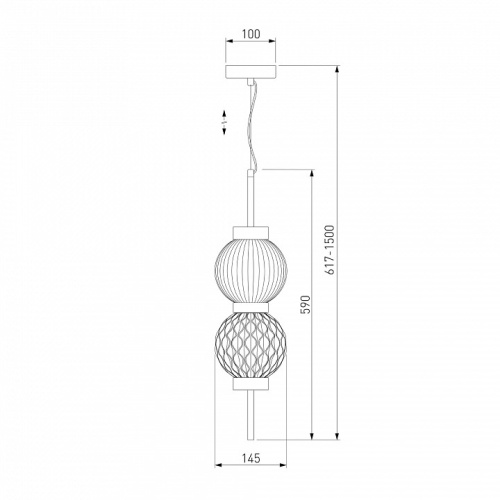 Подвесной светильник Eurosvet Plaza 50186/2 хром в Нижнем Новгороде фото 4
