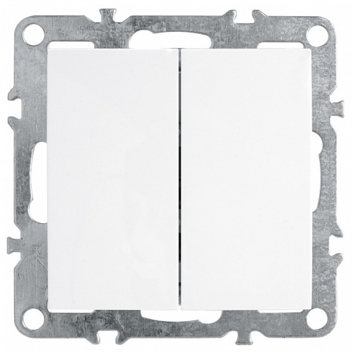 Выключатель двухклавишный без рамки Stekker Эрна 39312 в Нижнем Новгороде