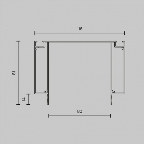 Профиль встраиваемый Maytoni ALM013EC ALM-11681-PL-B-2M в Кирове фото 8