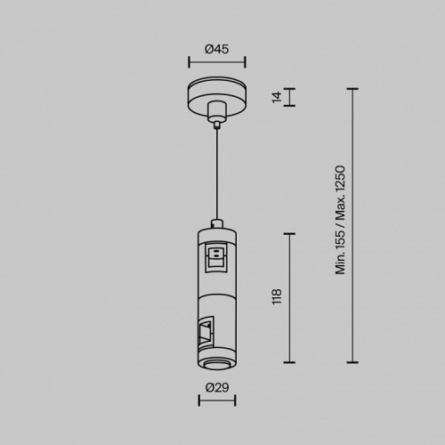 Подвес для трека Maytoni Accessories for tracks Flarity TRA157SW-D1-B в Ермолино фото 2