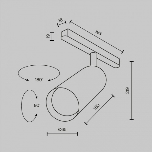 Светильник на штанге Maytoni Focus LED TR032-2-20W2.7K-M-B в Коркино фото 4