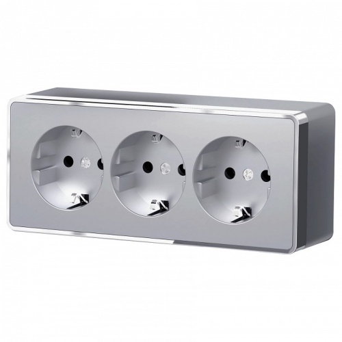 Розетка с заземлением и со шторками Werkel Gallant (серебряный) W5073106 в Нижнем Новгороде