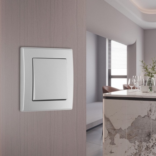 Выключатель одноклавишный Arte Milano SET06-1 SET06-1-30-1 silver в Нижнем Новгороде фото 2