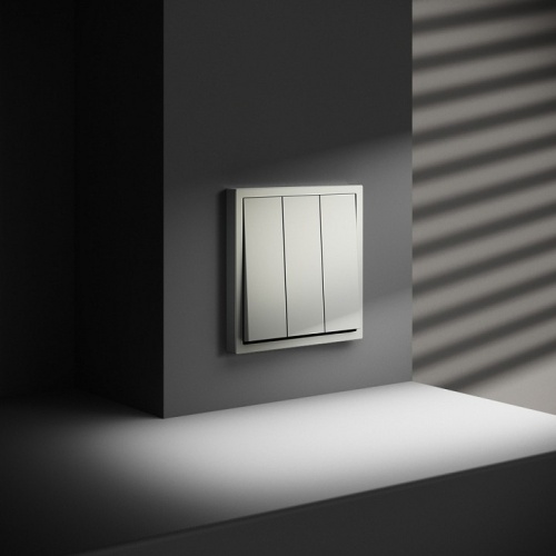 Выключатель трехклавишный без рамки Voltum S70 VLS030105 в Нижнем Новгороде фото 5