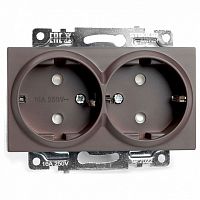 Розетка двойная с заземлением и со шторкой, без рамки Stekker Катрин 49030 в Нижнем Новгороде