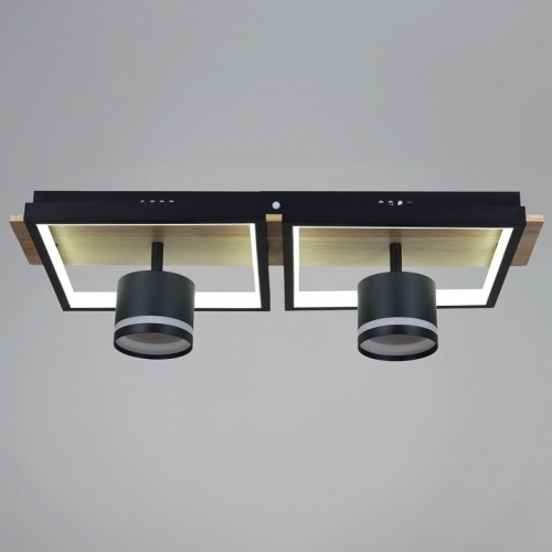 Накладной светильник 19560-0.3-2+2 BK+WOOD в Нижнем Новгороде фото 6