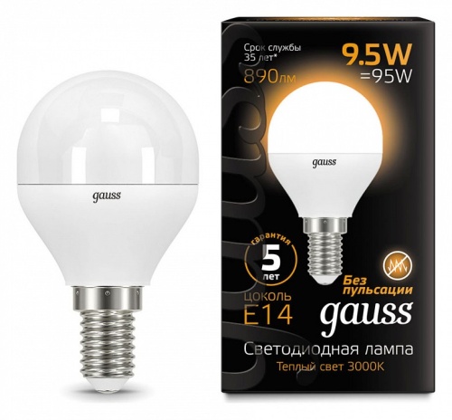 Лампа светодиодная Gauss 1051 E14 9.5Вт 3000K 105101110 в Нижнем Новгороде фото 2