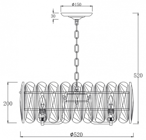 Подвесной светильник Escada Arabana 2114/8S Gold в Нижнем Новгороде фото 3