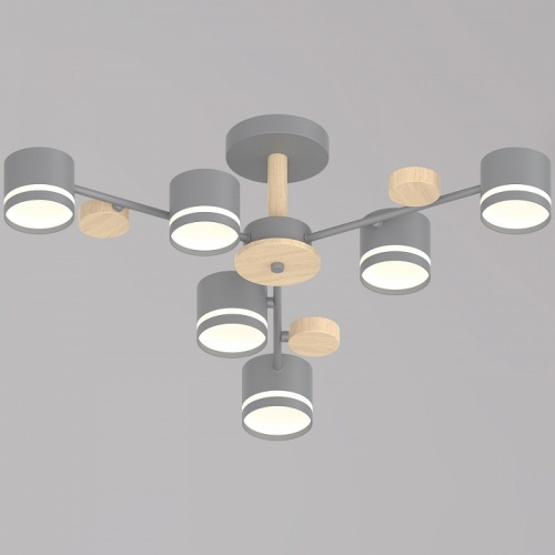 Люстра на штанге 68730 68730-0.3-06 GX53 GREY+WOOD в Нижнем Новгороде