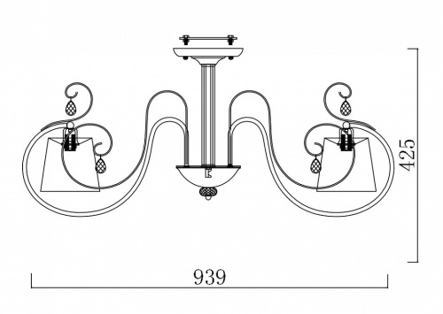 Люстра на штанге Freya Simone FR2020-CL-07-CH в Нижнем Новгороде фото 3