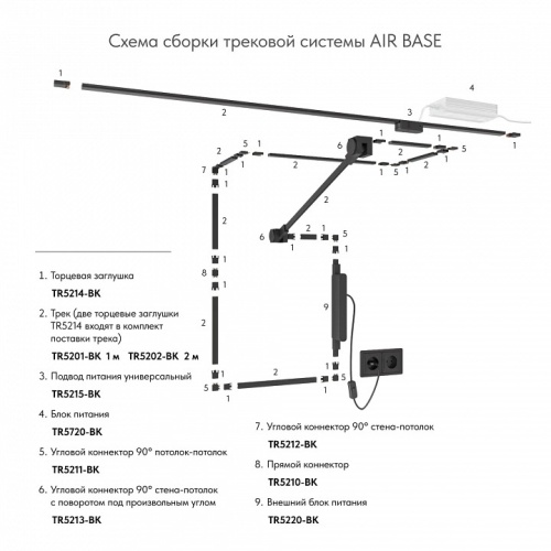 Токопровод концевой Denkirs AIR BASE TR5215-BK в Нижнем Новгороде фото 3