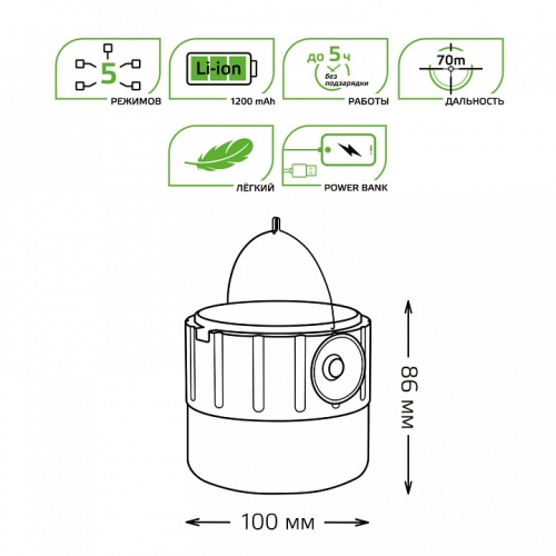 Фонарь кемпинговый Gauss  GF005 в Нижнем Новгороде фото 2