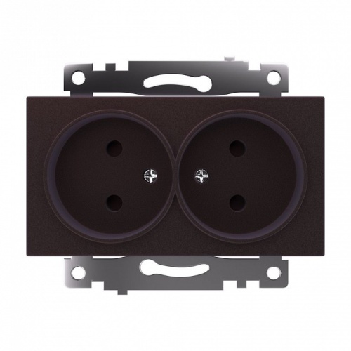 Розетка двойная без заземления и со шторкой, без рамки Stekker Катрин 49026 в Нижнем Новгороде фото 4