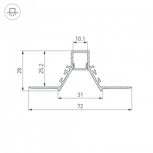 Профиль встраиваемый Arlight FANTOM 052541 в Нижнем Новгороде фото 3