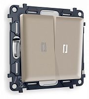 Выключатель двухклавишный с подсветкой без рамки Ambrella Volt ALFA MA364015 в Нижнем Новгороде